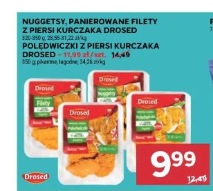 Nuggetsy, panierowane filety z piersi kurczaka Drosed