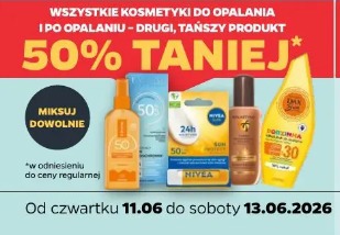 Wszystkie kosmetyki do opalania i po opalaniu - drugi, tańszy produkt 50% taniej