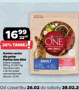 Karma sucha dla psów Purina One Mini