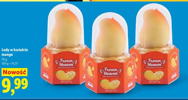 Frozen Heaven Lody w kształcie mango