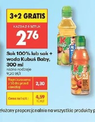 Sok 100% lub sok + woda Kubuś Baby, 300 ml