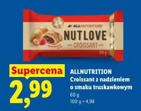 Allnutrition Croissant z nadzieniem o smaku truskawkowym