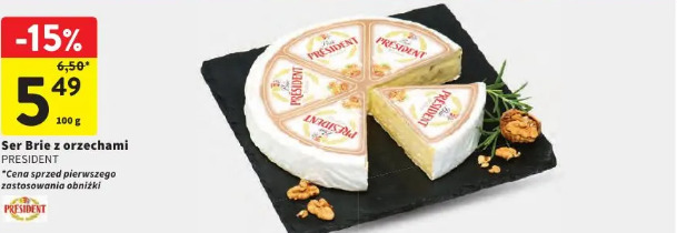 Ser Brie z orzechami President