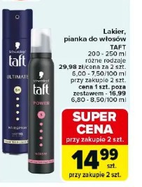 Lakier, pianka do włosów TAFT