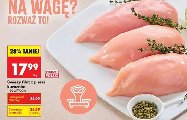 Świeży filet z piersi kurczaka