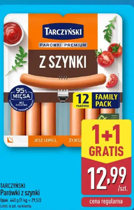 Parówki z szynki Tarczyński 1+1 gratis