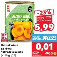 K-Classic Brzoskwinie połówki w lekkim syropie