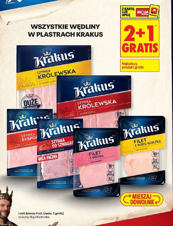 Wszystkie wędliny w plastrach Krakus