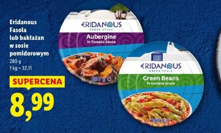 Eridanous Fasola lub bakłażan w sosie pomidorowym