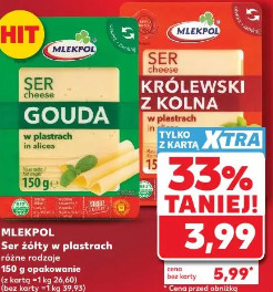 Mlekpol Ser żółty w plastrach