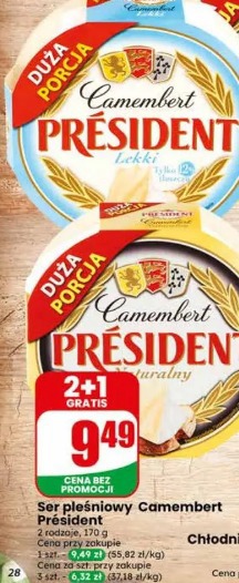 Ser pleśniowy Camembert Président naturalny