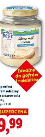 Alpenfest Krem mleczny do smarowania