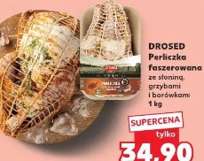 Drosed Perliczka faszerowana ze słoniną, grzybami i borówkami