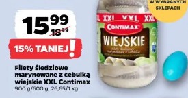 Filety śledziowe marynowane z cebulką wiejskie XXL Contimax
