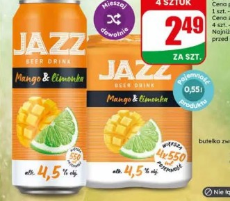 Napój piwny Jazz Mango & Limonka