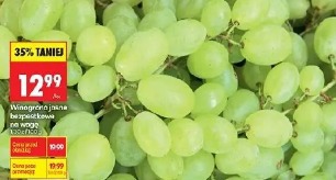 Winogrona jasne bezpestkowe