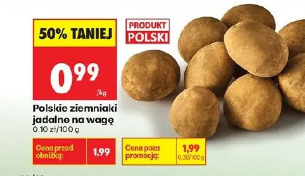 Polskie ziemniaki jadalne na wagę