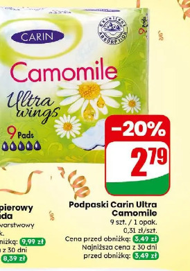 Podpaski Carin Ultra Camomile
