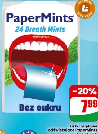 Listki miętowe odświeżające PaperMints