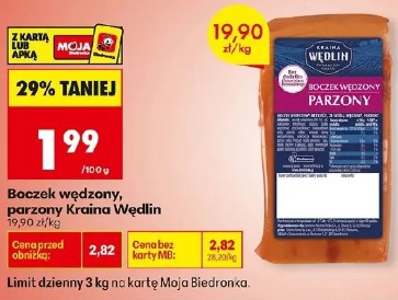 Boczek wędzony, parzony Kraina Wędlin
