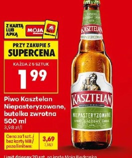 Piwo Kasztelan Niepasteryzowane