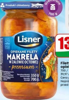 Filety z makreli opiekane Lisner