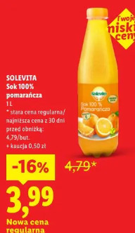 Sok 100% pomarańcza Solevita