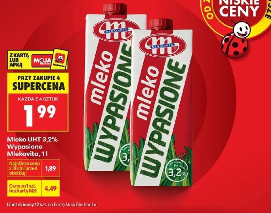 Mleko UHT 3,2% Wypasione Mlekovita