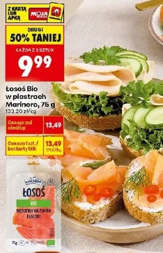 Łosoś Bio w plastrach Marinero