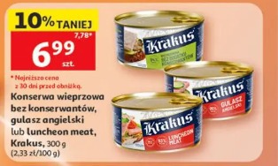 Krakus konserwa wieprzowa bez konserwantów, gulasz angielski lub luncheon meat