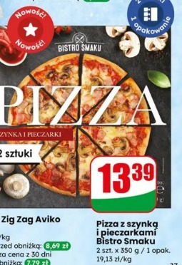 Pizza z szynką i pieczarkami Bistro Smaku