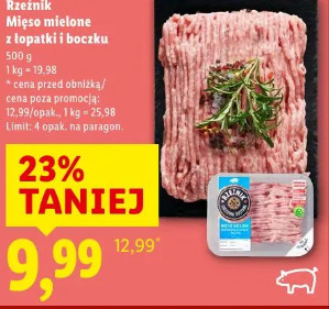 Rzeźnik mięso mielone z łopatki i boczku