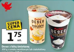 Deser z bitą śmietaną Auchan