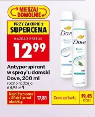 Antyperspirant w spray'u damski Dove