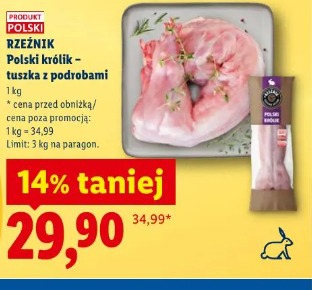 Rzeźnik Polski królik - tuszka z podrobami