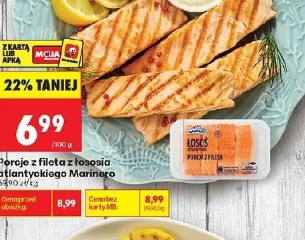 Porcje z fileta z łososia atlantyckiego Marinero