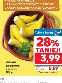 Zielone pepperoni z serkiem