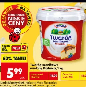 Twaróg sernikowy mielony Piątnica