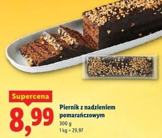 Piernik z nadzieniem pomarańczowym