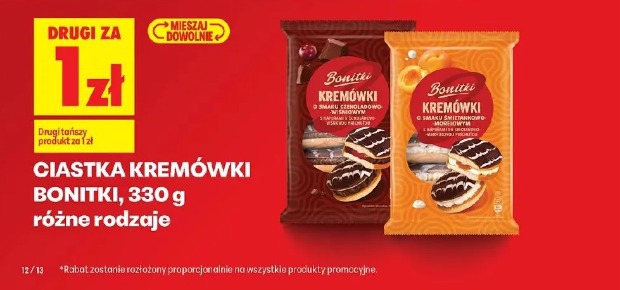 Ciastka kremówki Bonitki różne rodzaje