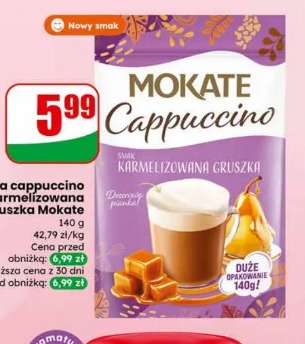 Kawa cappuccino karmelizowana gruszka Mokate