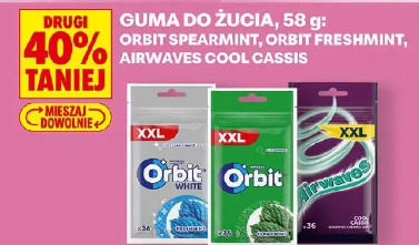 Guma do żucia: Orbit Spearmint, Orbit Freshmint, Airwaves Cool Cassis