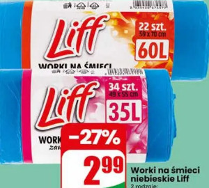 Worki na śmieci niebieskie Liff