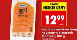 Łosoś norweski wędzony na zimno w plastrach Marinero