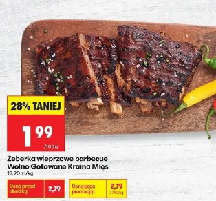Żeberka wieprzowe barbecue Wolno Gotowane Kraina Mięs