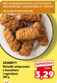 Szubryt Roladki wieprzowe z boczkiem i ogórkiem