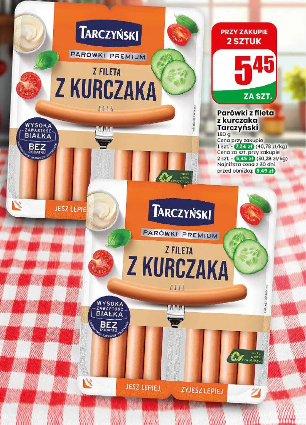 Parówki z fileta z kurczaka Tarczyński