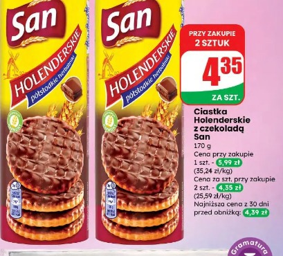 Ciastka Holenderskie z czekoladą San