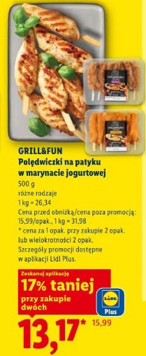 Grill&Fun Polędwiczki na patyku w marynacie jogurtowej