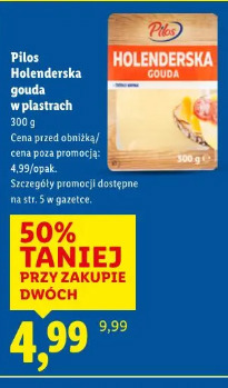 Pilos Holenderska gouda w plastrach